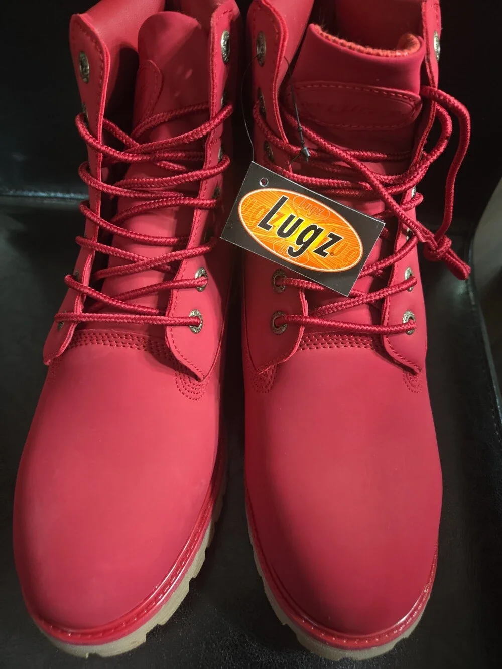 Lugz Red Lace Up Work Boots Men's Size 10.5 - New